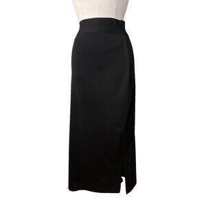 Misook Midi Skirt M Medium Black Acrylic Pull On Classic Career Suit Coordinate